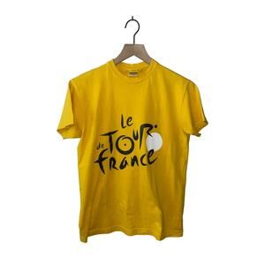 Vintage Tour De France Shirt Biker Biking Yellow Graphic Tee 2000s S Small